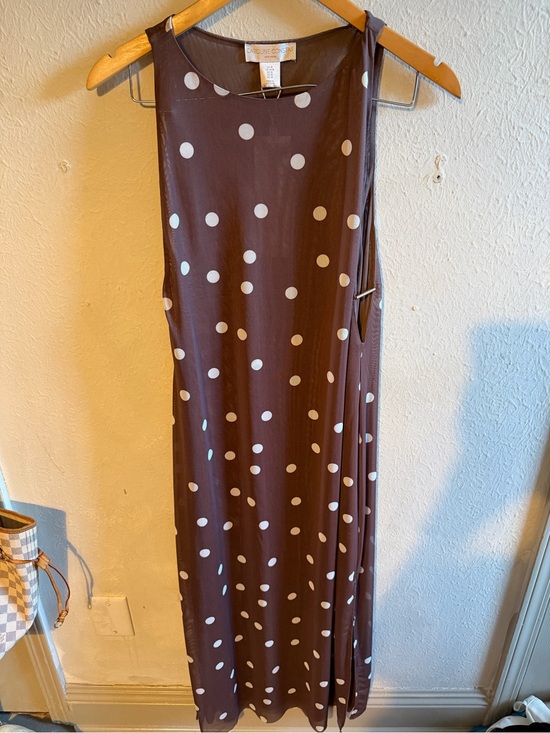 Caroline Constas Dresses & Skirts - Caroline Constas Chocolate Brown Maxi Skirt with White Polka Dots
